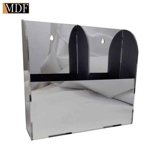 Imagem de Porta Controle em Acrilico Parede ou Mesa com 2 Divisória 15x4x14 Colorido