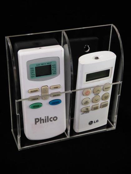 Porta Controle Remoto Acrilico Tv, Ar Condicionado para 2 controle Menor preço em Porta Controle Remoto Acrilico Tv, Ar Condicionado para 2 controle