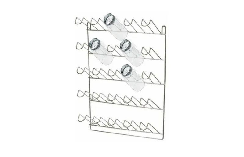 Imagem de Porta copos de parede em aço cromado secador suporte para 25 copos