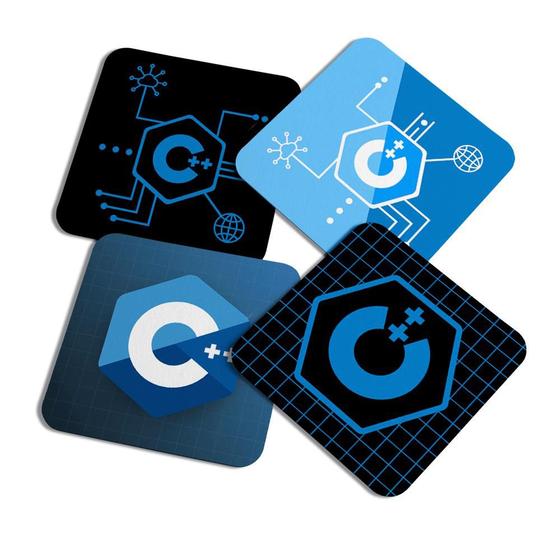 Imagem de Porta copos Geek Dev Programador - Linguagem C++ - 4pçs