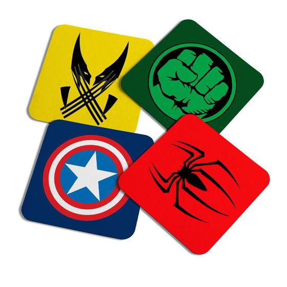 Imagem de Porta copos Geek - Super Heróis - c/ 4 und 2.0