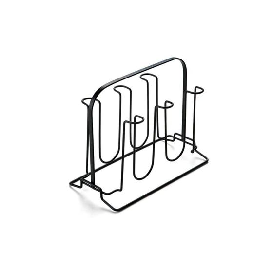 Imagem de Porta copos para 6 unidades aço preto Arthi