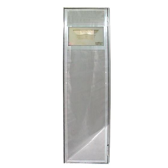 Imagem de Porta de Aço Inox com Batente 0,57x1,90 m para Sauna a Vapor - Sodramar