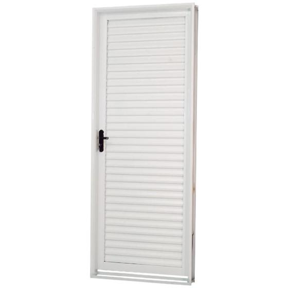Porta de Aço Mgm Minas Sul Laminado Branco 217x85x6 Menor preço em Porta de Aço Mgm Minas Sul Laminado Branco 217x85x6