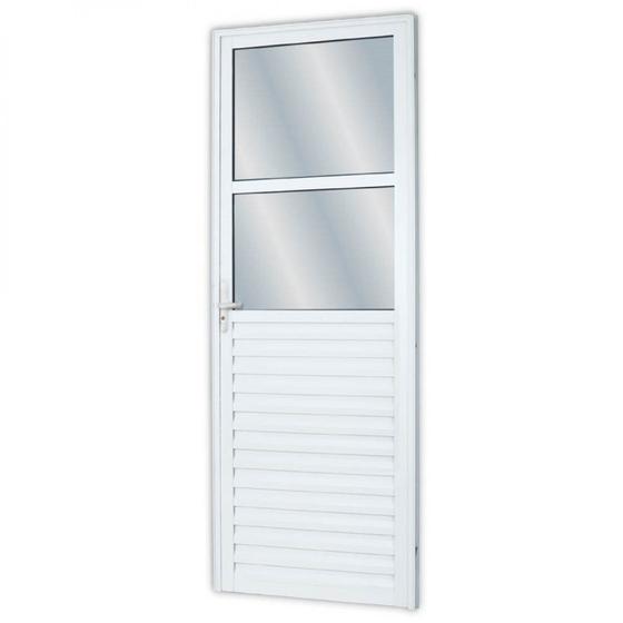 Imagem de Porta de Alumínio 210x60cm com 2 Vidros Mini Boreal Linha Solida MGM