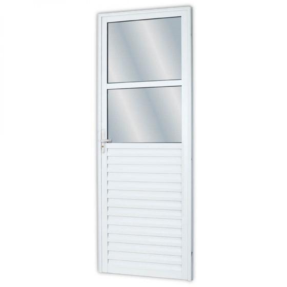 Imagem de Porta de Alumínio 210x70cm com 2 Vidros Mini Boreal Linha Solida MGM
