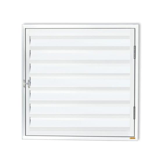 Imagem de Porta de Alumínio Abrigo 60x60cm para Água e Gás 1 Folha com Ventilação Anodizado Brilhante Brimak