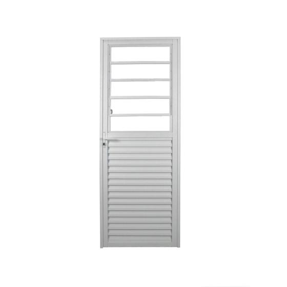 Porta de Alumínio Basculante 210x80cm com Vidro Liso Soft Plus MGM Menor preço em Porta de Alumínio Basculante 210x80cm com Vidro Liso Soft Plus MGM