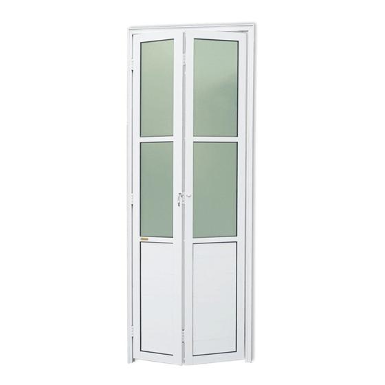 Imagem de Porta de Alumínio Camarão 210x70cm com Vidro Boreal Linha 25 Brimak
