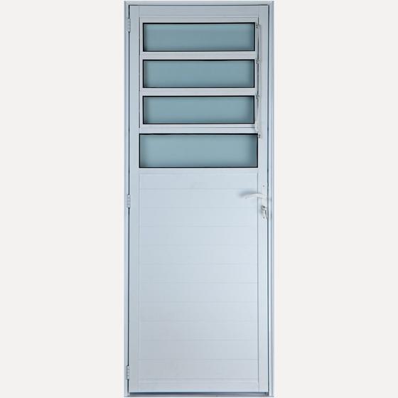 Porta De Alumínio Lambril Basculante 2,10 X 0,80 Direita Vidro Mini Boreal Linha All Soft Cor Branco Menor preço em Porta De Alumínio Lambril Basculante 2,10 X 0,80 Direita Vidro Mini Boreal Linha All Soft Cor Branco