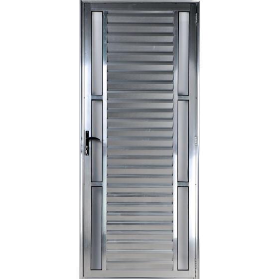 Porta De Alumínio Palheta Com Visor Duplo 2,10 X 0,70 Esquerda Linha All Soft Cor Brilhante Menor preço em Porta De Alumínio Palheta Com Visor Duplo 2,10 X 0,70 Esquerda Linha All Soft Cor Brilhante