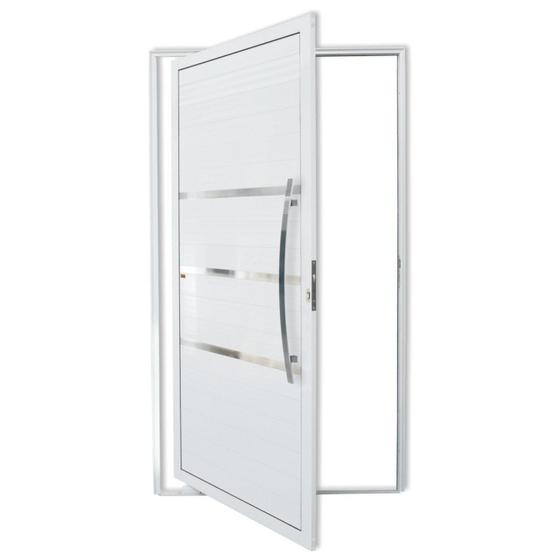 Imagem de Porta de Alumínio Pivotante Lambri 210x120cm com Puxador Evolution Super Brimak