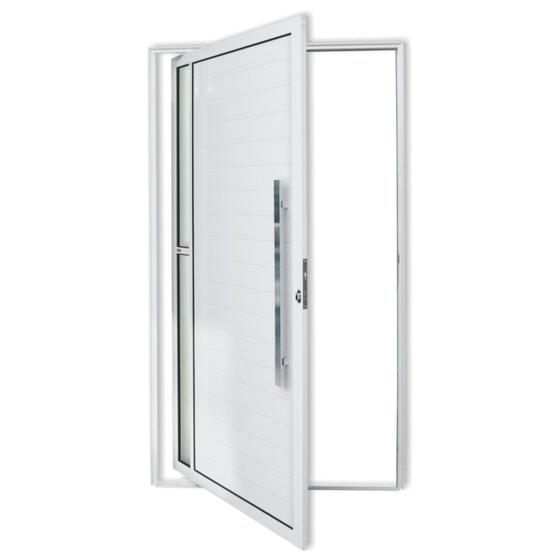 Imagem de Porta de Alumínio Pivotante Lambril 210x100cm com Puxador Visione Super Brimak