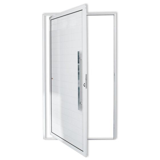 Imagem de Porta de Alumínio Pivotante Lambril 210x120cm com Puxador Super Brimak