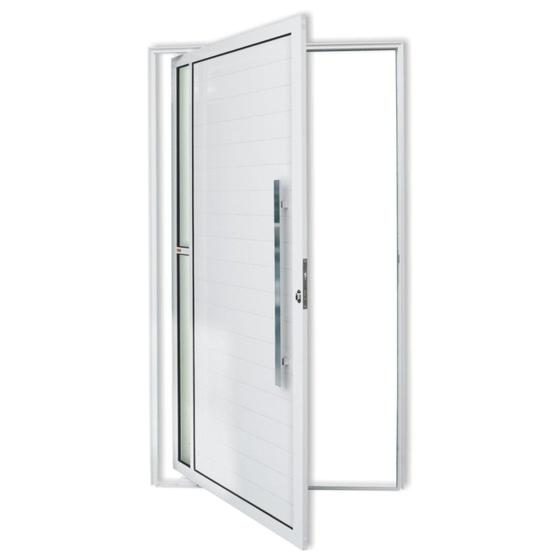 Imagem de Porta de Alumínio Pivotante Lambril 210x120cm com Puxador Visione Super Brimak