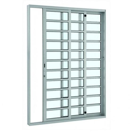 Imagem de Porta de Correr Alumínio com Vidro 3 Folhas Alumifort 216 x 200cm Sasazaki