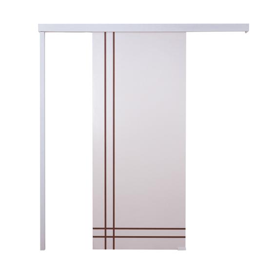 Imagem de Porta de Correr Branco Prime Frisada F06