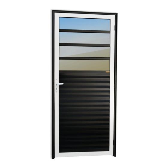 Imagem de Porta de Cozinha Super Vidro Reflex 210cm x 86cm Brimak