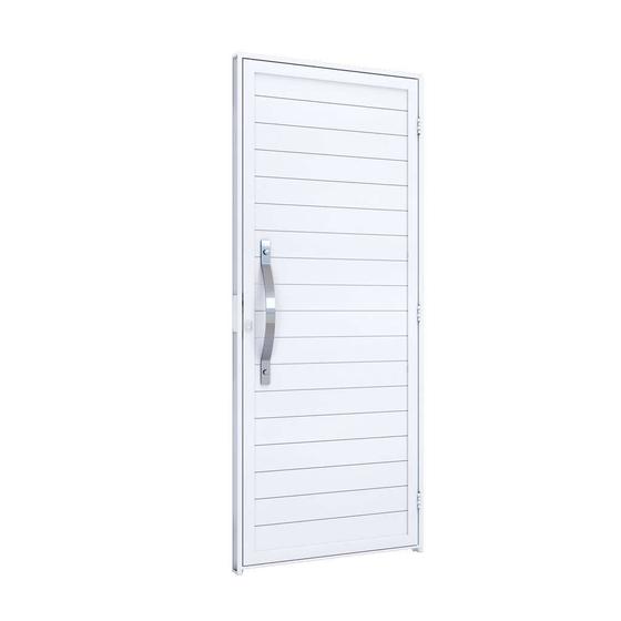 Imagem de Porta de Giro de Alumínio Lambri 215 x 89 x 6,5 cm com Puxador Esquerda Riobras