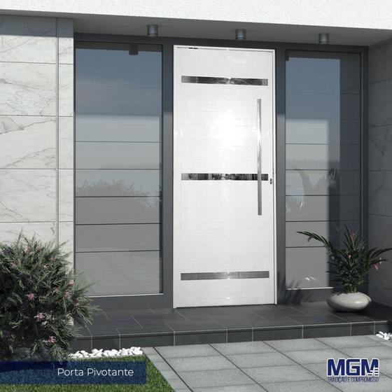 Porta de Giro Direita Pivotante Lambri com Friso Project MGM Menor preço em Porta de Giro Direita Pivotante Lambri com Friso Project MGM