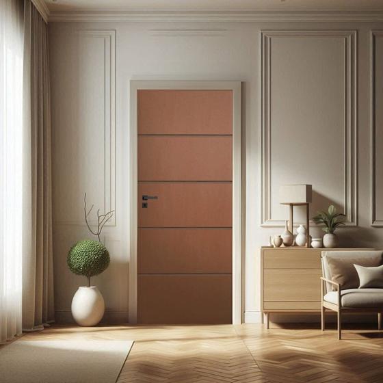 Imagem de Porta de Madeira Bondoor 210x62cm Friso 02 Jb Portas Ipê