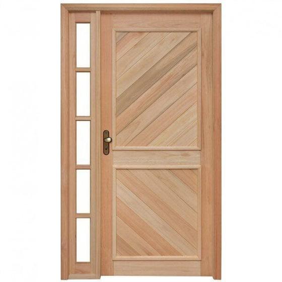 Imagem de Porta de Madeira Lambril 213x109cm com Batente 9,4cm EWK P12 M30 Rondosul