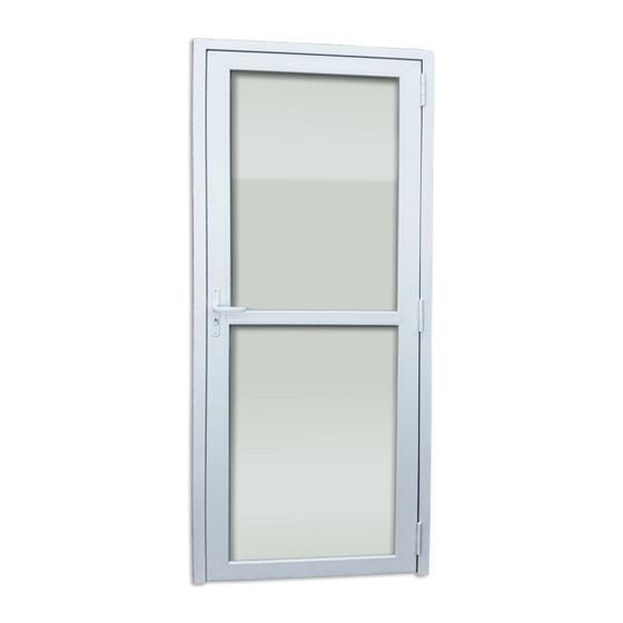 Imagem de Porta de PVC 216x80cm com 2 Vidros Inferiores Temperados ITEC Brimak