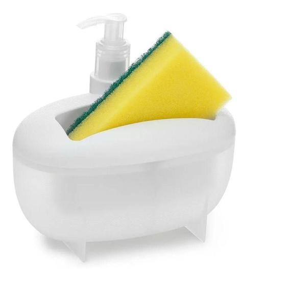 Imagem de Porta Detergente Com Dispenser E Porta Esponja Branco Giotto