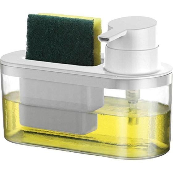 Imagem de Porta Detergente e bucha com bico dosador Off White - Arthi