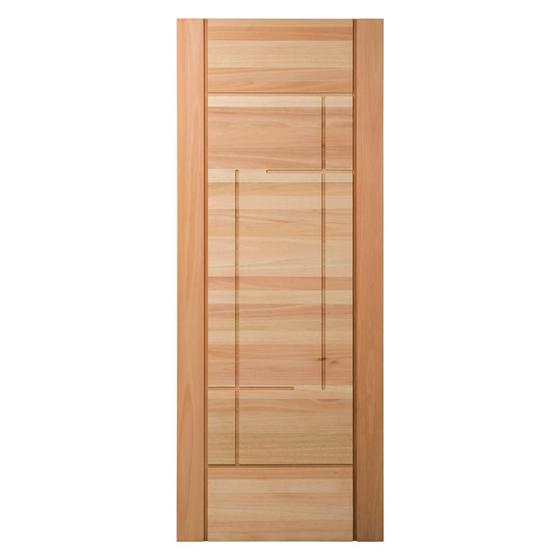 Porta em Madeira Maciça Neo Moderne Eucalipto 210x82cm Natural Menor preço em Porta em Madeira Maciça Neo Moderne Eucalipto 210x82cm Natural