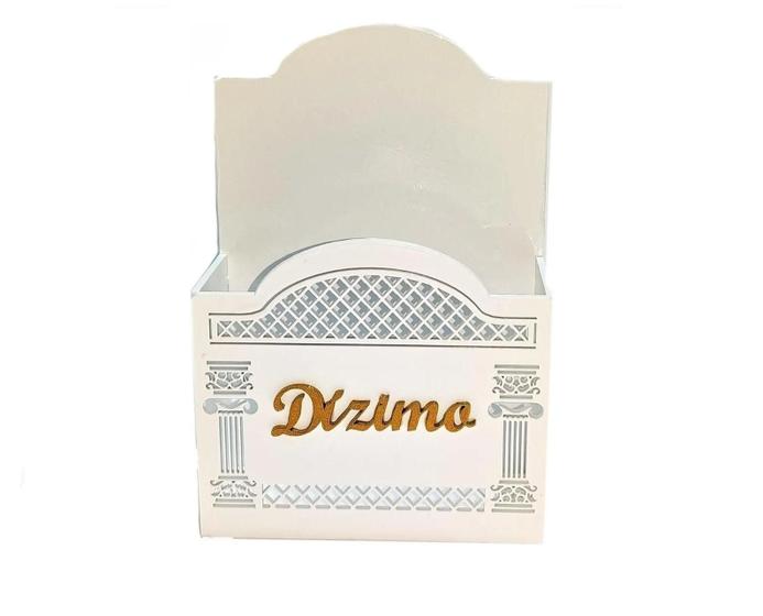 Imagem de Porta Envelope Para Igreja Dízimos E Oferta Branco Mdf