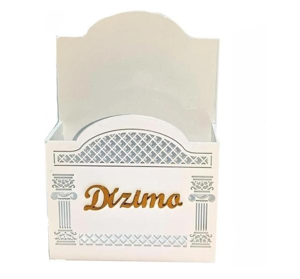 Imagem de Porta Envelope Para Igreja Dízimos E Oferta Branco Mdf