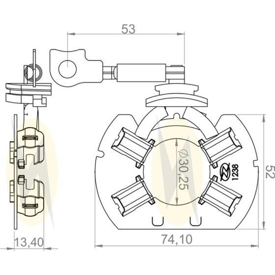 Imagem de Porta escova do motor de partida Volkswagen Polo 2002 a 2014