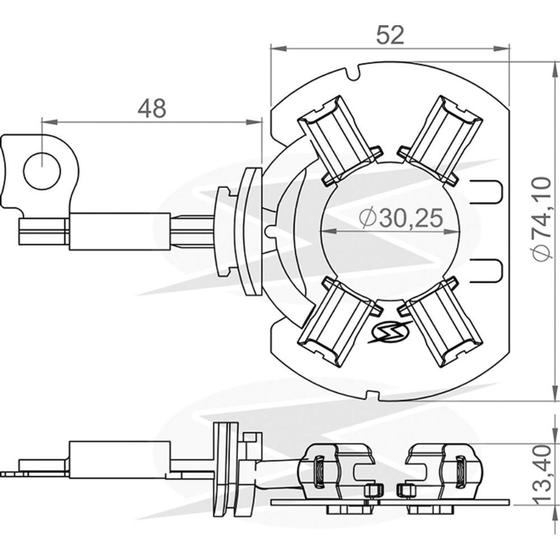 Imagem de PORTA ESCOVA MOTOR PARTIDA para GOL VOYAGE G5 FIORINO 1.3 FI