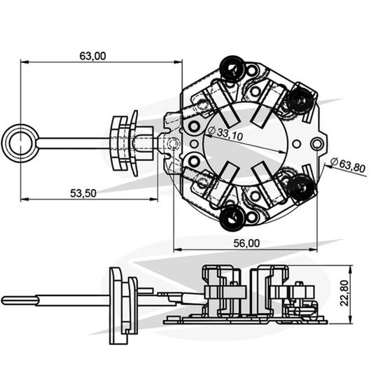 Imagem de PORTA ESCOVA MOTOR PARTIDA para MBB C 200/220 SPRINTER 212/3