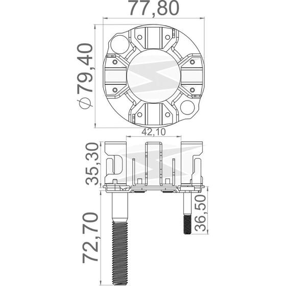 Imagem de PORTA ESCOVA MOTOR PARTIDA para PARTIDA DELCO REMY 39MT 24V 