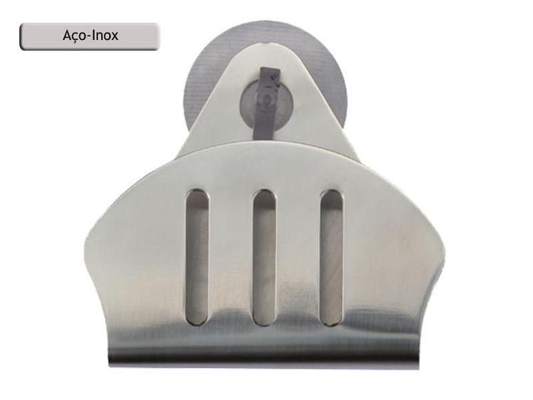 Imagem de Porta Esponja De Inox Com Ventosa Concha Com Esponja Magica