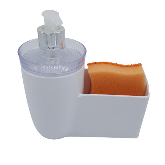 Imagem de Porta esponja e detergente para bancada de pia dispenser de detergente com suporte para esponja