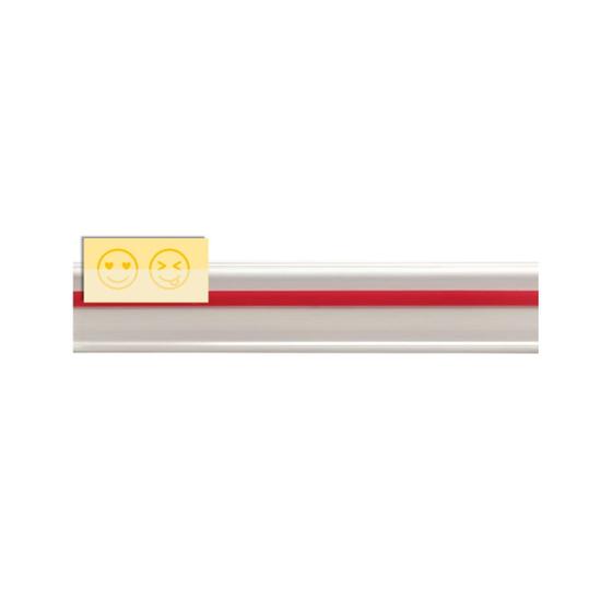 Imagem de Porta Etiqueta Preço c/ Fita Dupla Face 3M 82cm x 3,5cm TRANSP U - Kit 10 Un