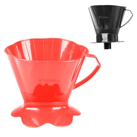Imagem de Porta filtro de café 103 de plástico vermelho, preto ou branco para garrafa térmica de cozinha