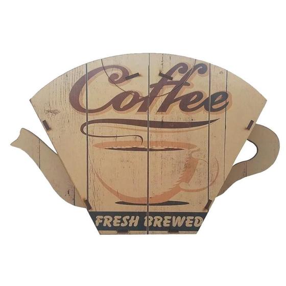 Imagem de Porta Filtro Em Madeira Coador De Café Decor - Brewed Coffee