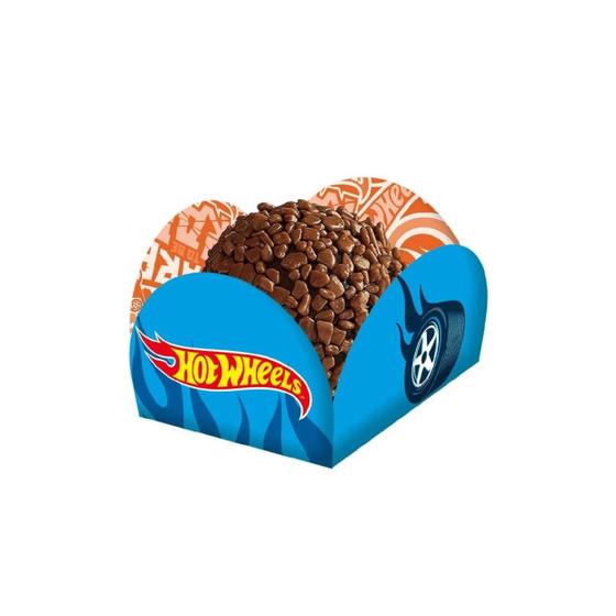 Imagem de Porta Forminha Doces Brigadeiros C/40 Festcolor Hot Wheels