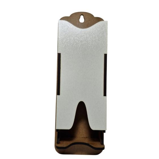 Imagem de Porta fosforo mdf branco 20x7 cm