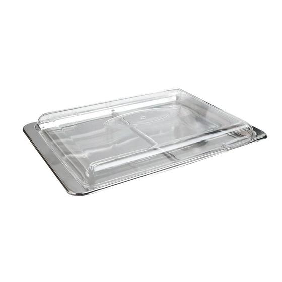 Porta frios de inox com divisoria e tampa transparente 18,5x26cm - EQP PRESENTES Menor preço em Porta frios de inox com divisoria e tampa transparente 18,5x26cm - EQP PRESENTES