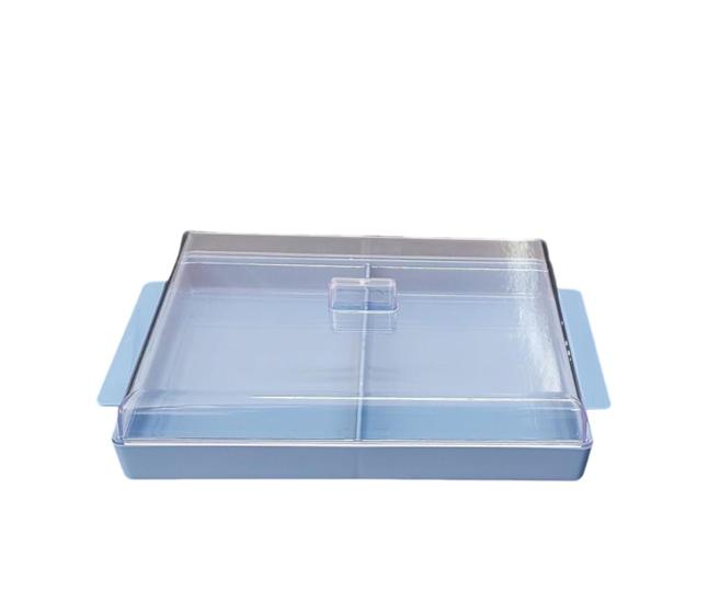 Imagem de Porta frios duplo com tampa azul pastel  micromax
