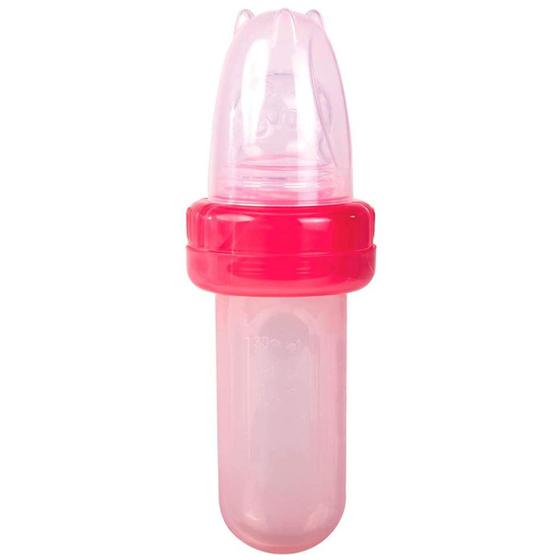 Imagem de Porta Frutinha 30ML Introdução Alimentar Bebe Infantil Autoalimentação +6 Meses Buba Rosa