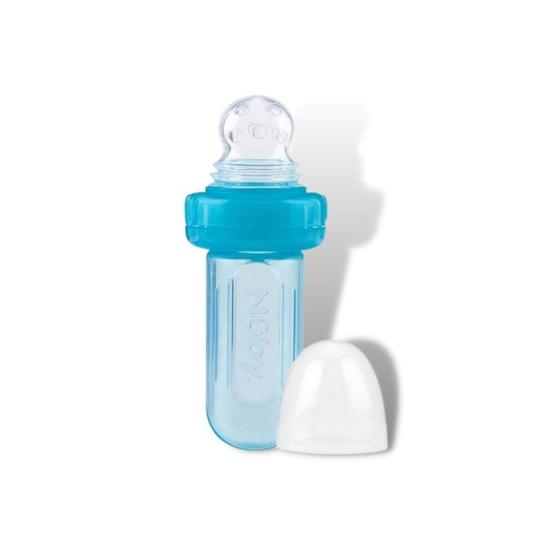 Imagem de Porta Frutinhas Alimentador Para Bebe Infantil Criança Menino 30ml Azul Nuby Junior Baby