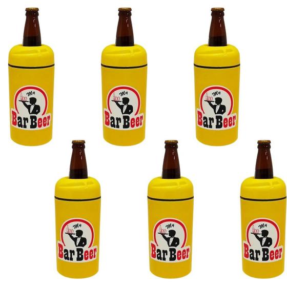 Imagem de Porta Garrafa Cerveja 600ml Bar Beer Termico Cores Kit 6pc