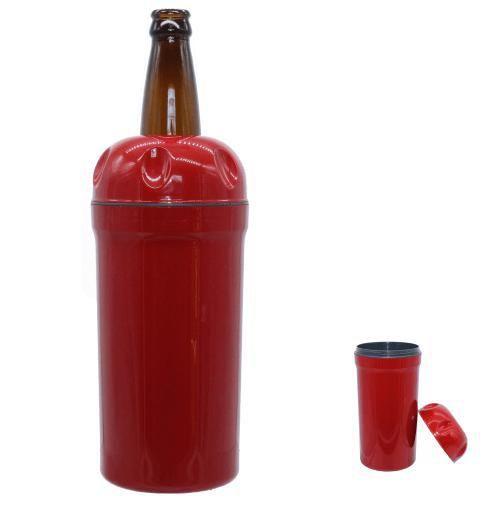 Imagem de Porta Garrafa Com Tampa Cooler Suporte Cerveja Gelada 600Ml