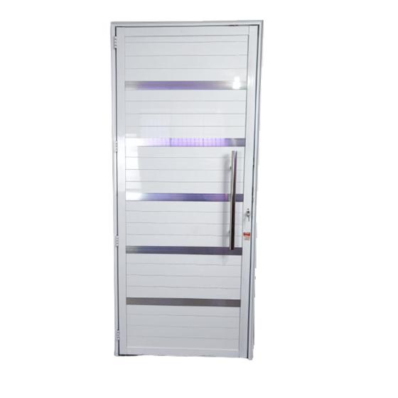 porta giros alumínio branco lambril frisada 210x90 s/vidro esquerda Menor preço em porta giros alumínio branco lambril frisada 210x90 s/vidro esquerda